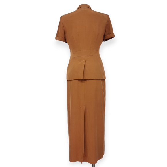 90's Silk Skirt Set Safari Explorer - Picture 3 of 14